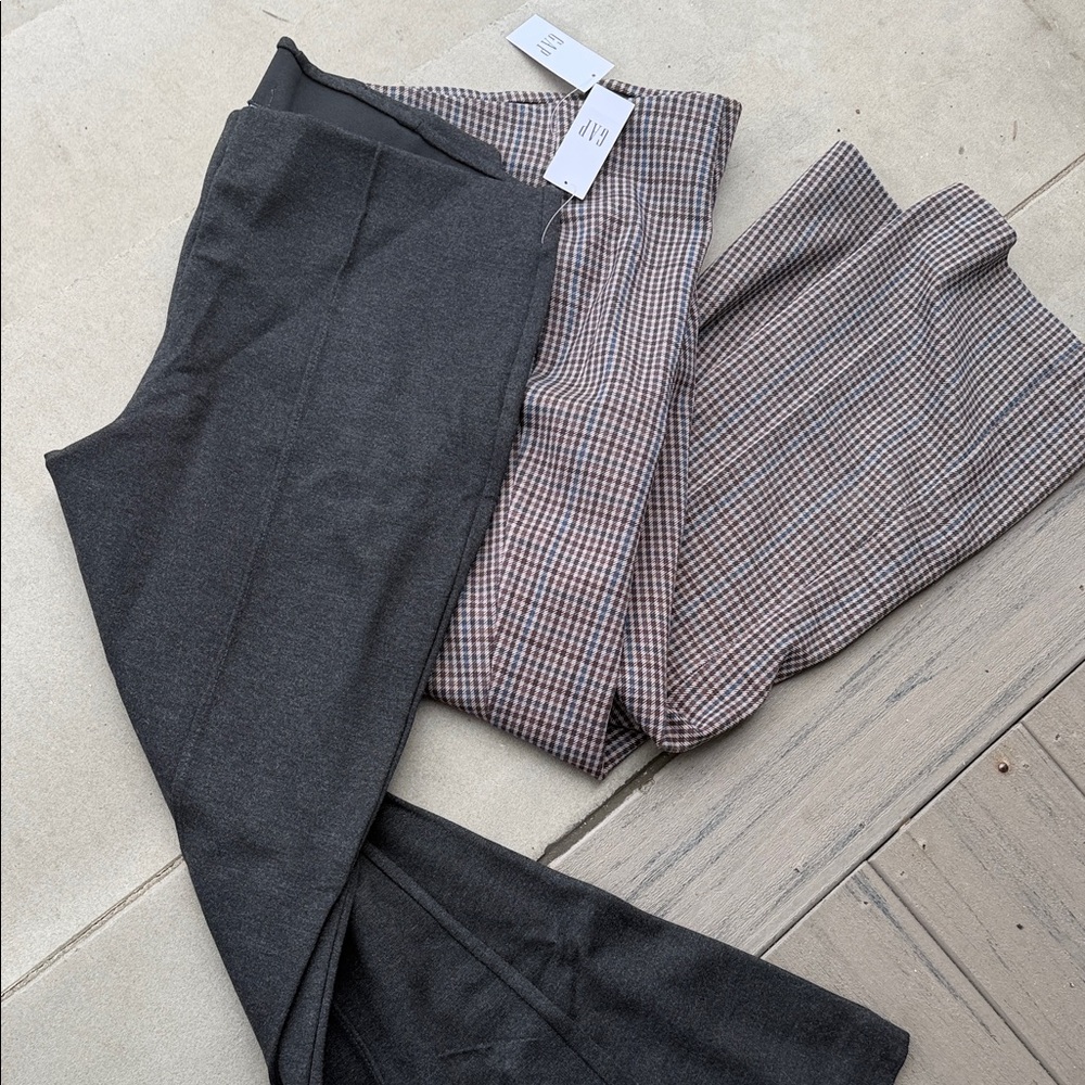 GAP Women's Boot Cut Pants - Gray and Brown